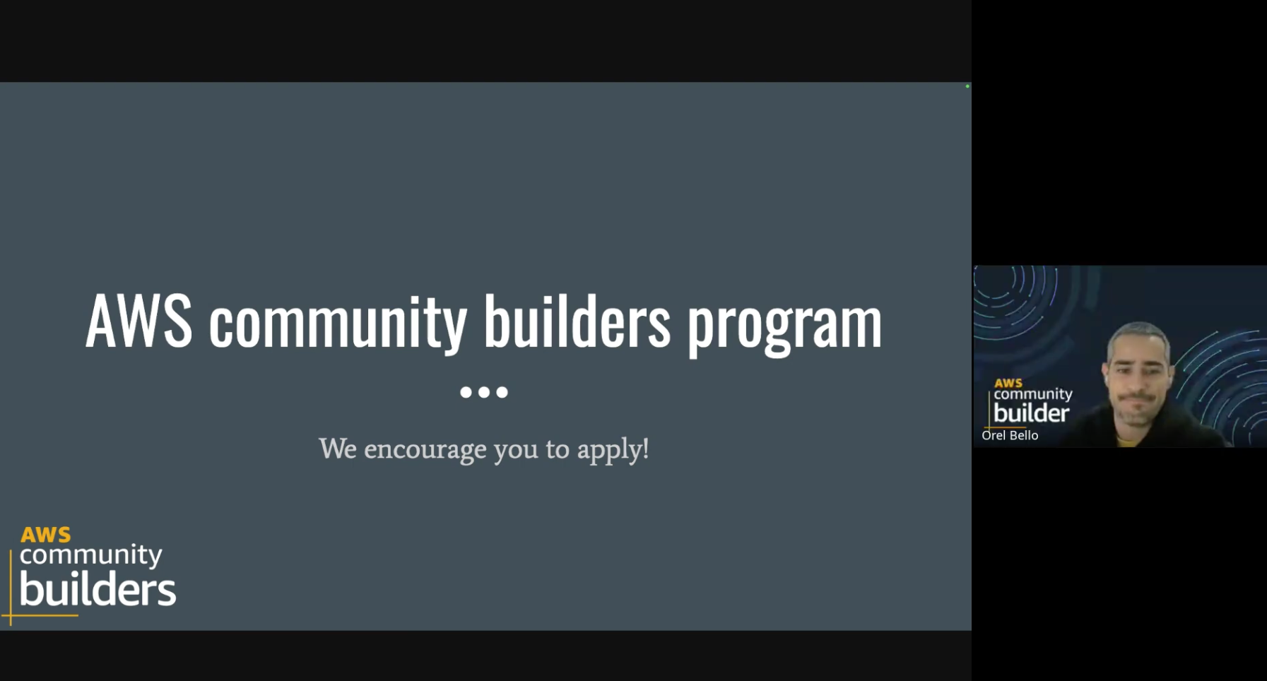 AWS Community Builders Israel session