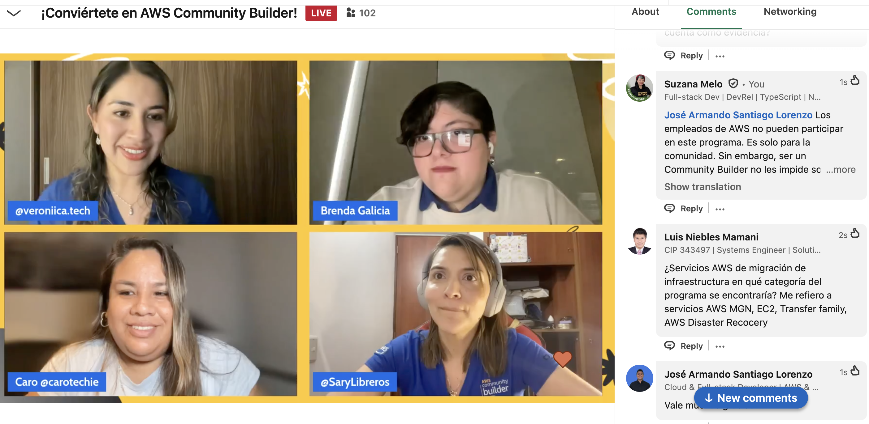 AWS Community Builders LATAM session